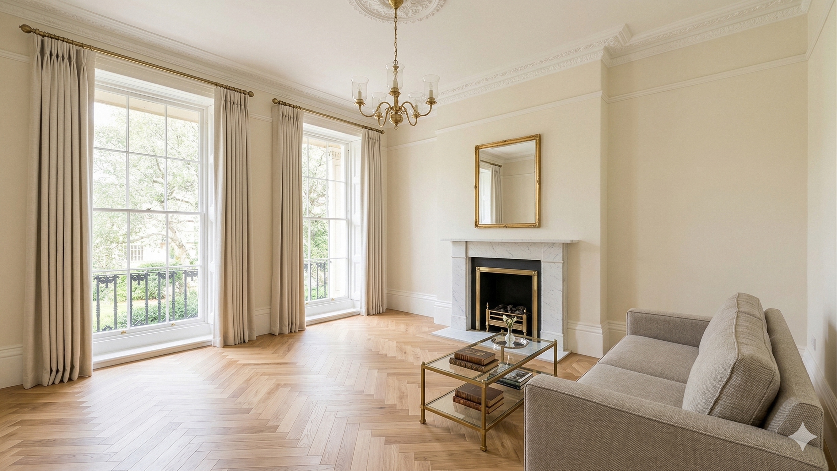 Living area after renovation render